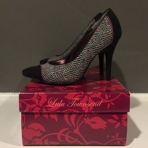 LuLu Townsend tweed stilettos